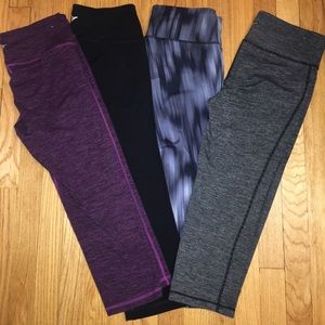 Four Pairs of Old Navy Active Cropped Pants